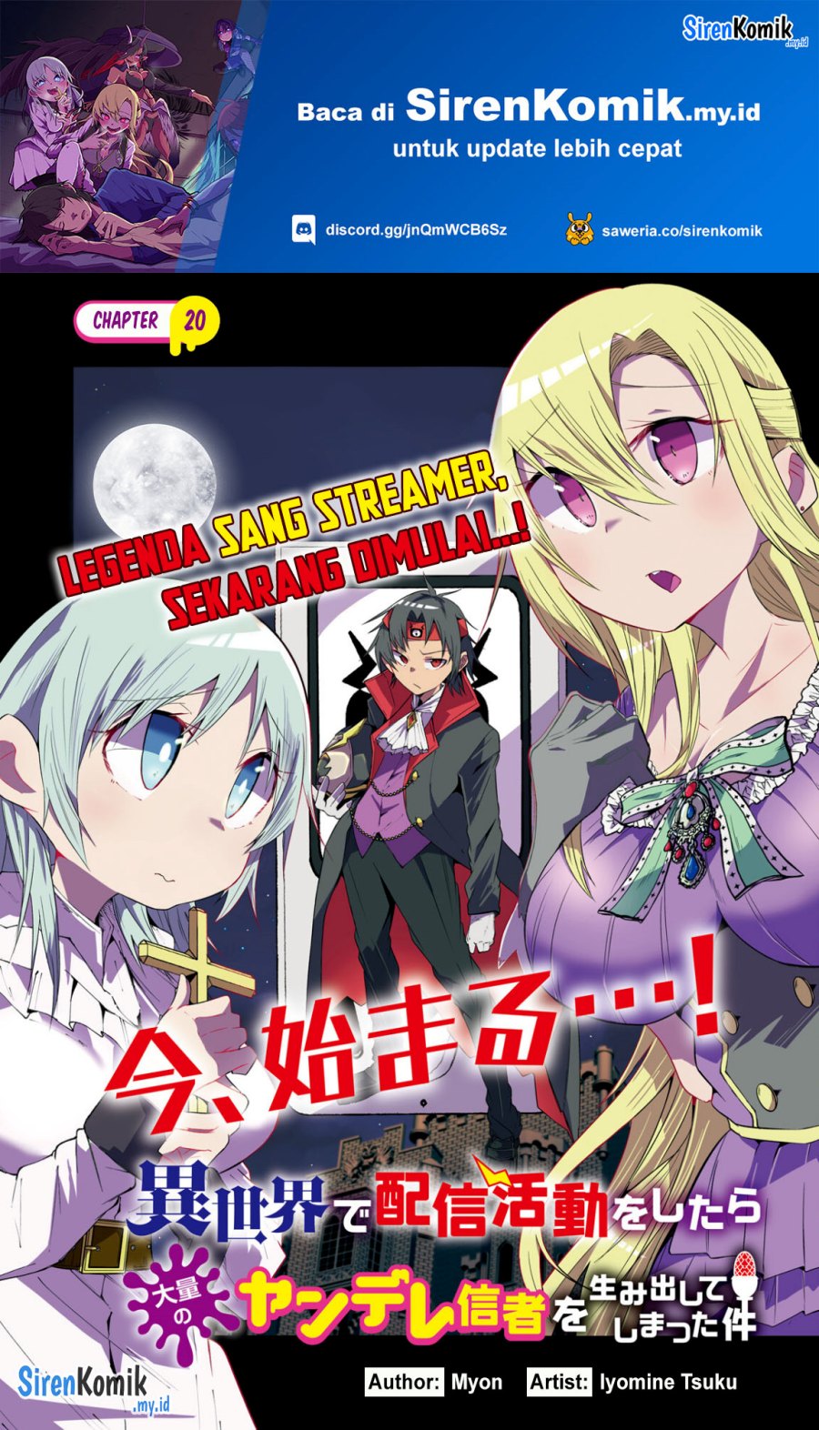 image-komik-isekai-de-haishin-katsudou-wo-shitara-tairyou-no-yandere-shinja-wo-umidashite-shimatta-ken-chapter-20-1/40