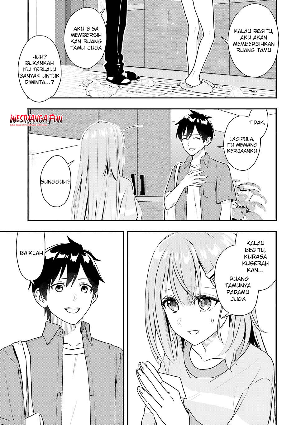 image-komik-kaji-daikou-no-arubaito-wo-hajimetara-gakuen-ichi-no-bishoujo-no-kazoku-ni-kiniirarechaimashita-chapter-1-30/35