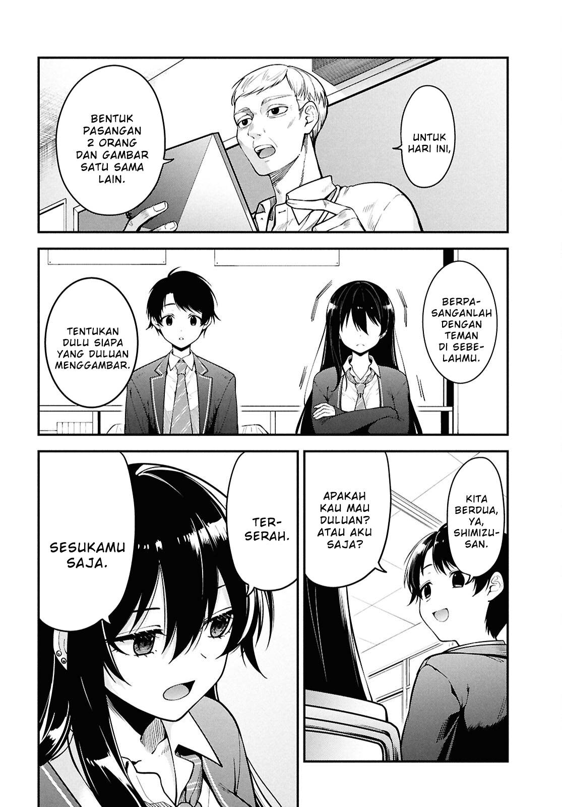 image-komik-tonari-no-seki-no-yankee-shimizu-san-ga-kami-o-kuroku-sometekita-chapter-1-12/35