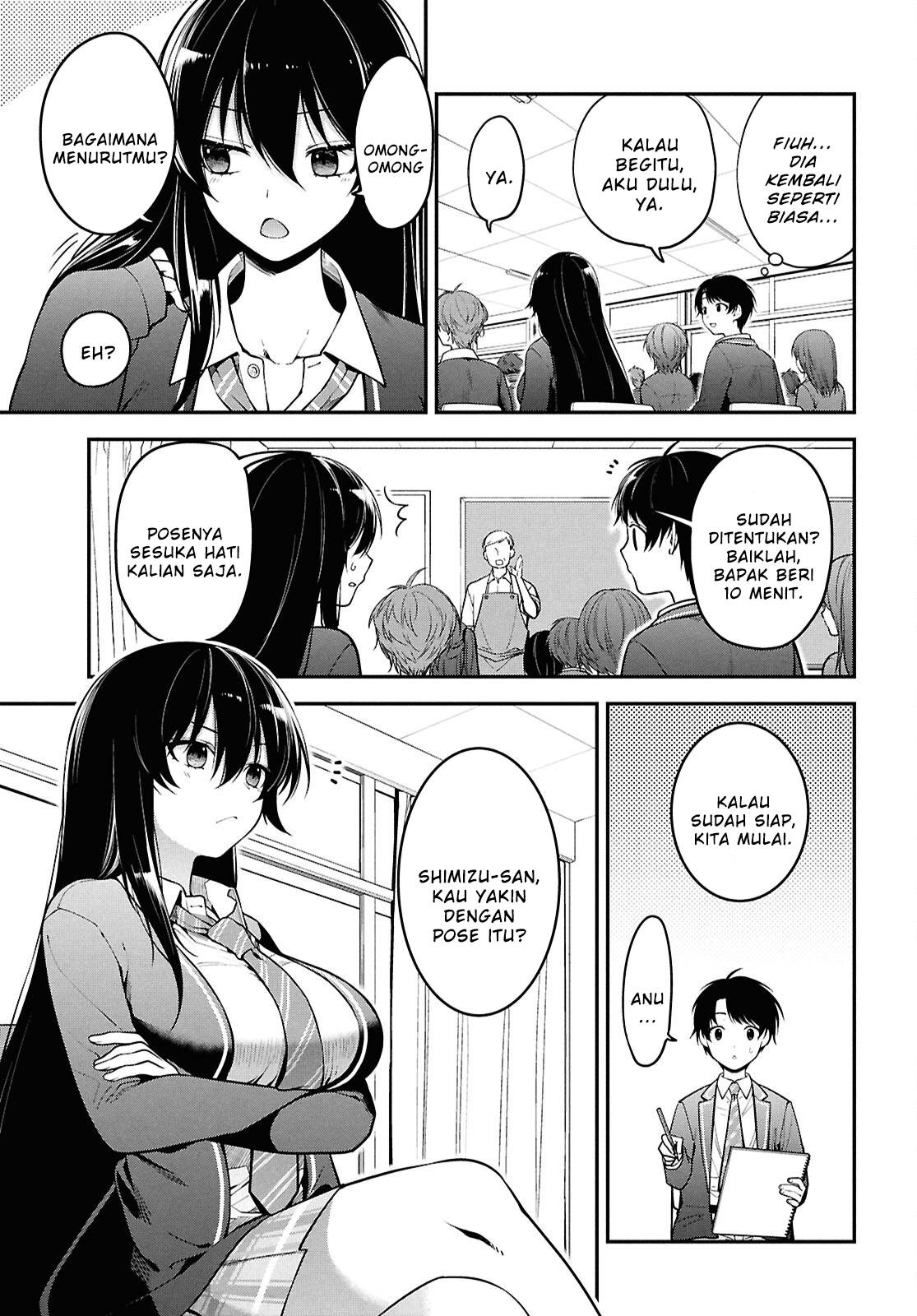 image-komik-tonari-no-seki-no-yankee-shimizu-san-ga-kami-o-kuroku-sometekita-chapter-1-13/35