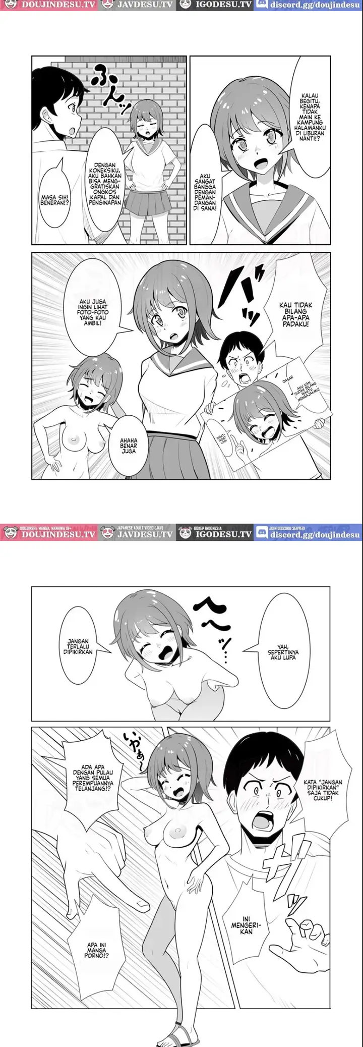 image-komik-doujin-onna-no-ko-ga-zenra-de-kurasu-shima-chapter-01-4/16
