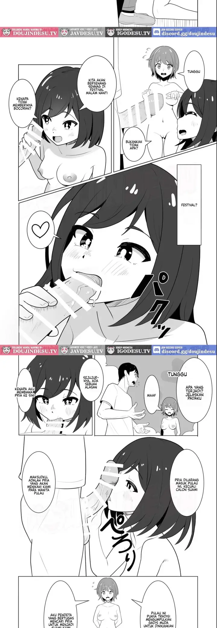 image-komik-doujin-onna-no-ko-ga-zenra-de-kurasu-shima-chapter-01-8/16