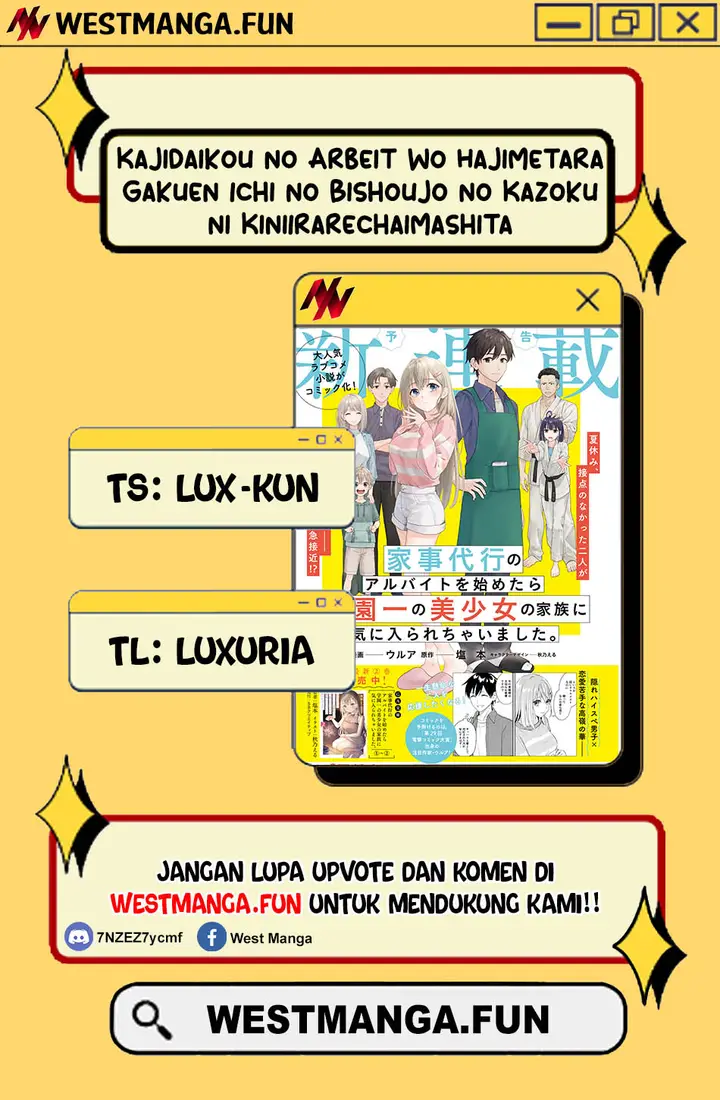 image-komik-kaji-daikou-no-arubaito-wo-hajimetara-gakuen-ichi-no-bishoujo-no-kazoku-ni-kiniirarechaimashita-chapter-1-0/35