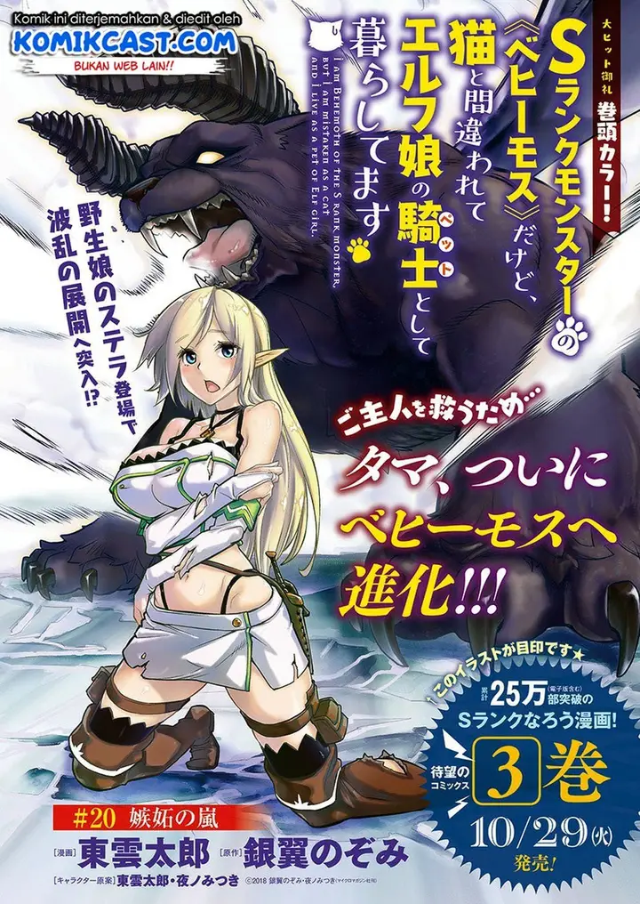 image-komik-s-rank-monster-no-behemoth-dakedo-neko-to-machigawarete-erufu-musume-no-kishi-pet-toshite-kurashitemasu-chapter-20-1/25