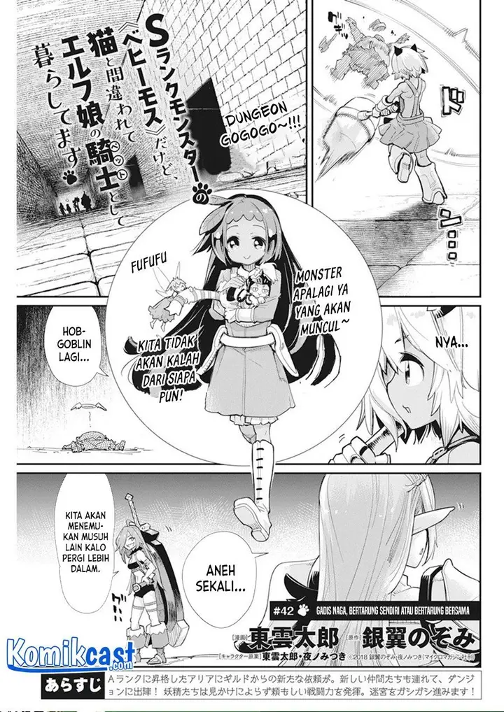 image-komik-s-rank-monster-no-behemoth-dakedo-neko-to-machigawarete-erufu-musume-no-kishi-pet-toshite-kurashitemasu-chapter-42-0/24
