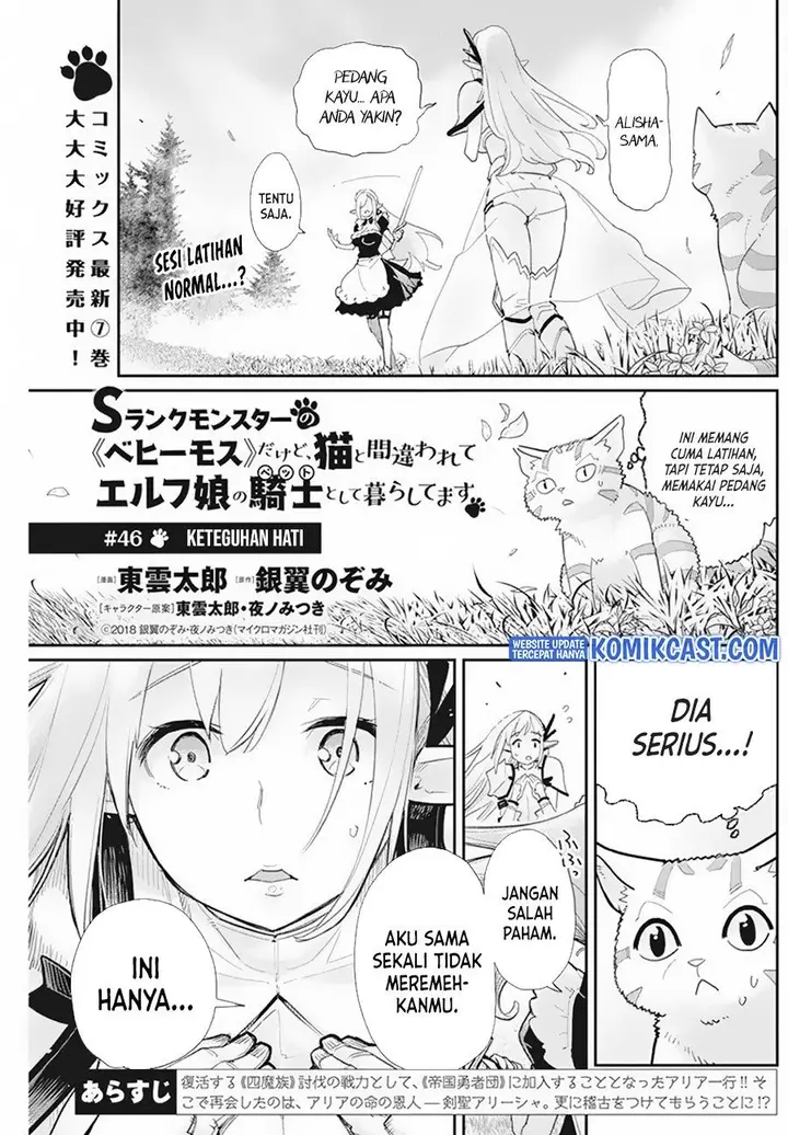 image-komik-s-rank-monster-no-behemoth-dakedo-neko-to-machigawarete-erufu-musume-no-kishi-pet-toshite-kurashitemasu-chapter-46-0/15