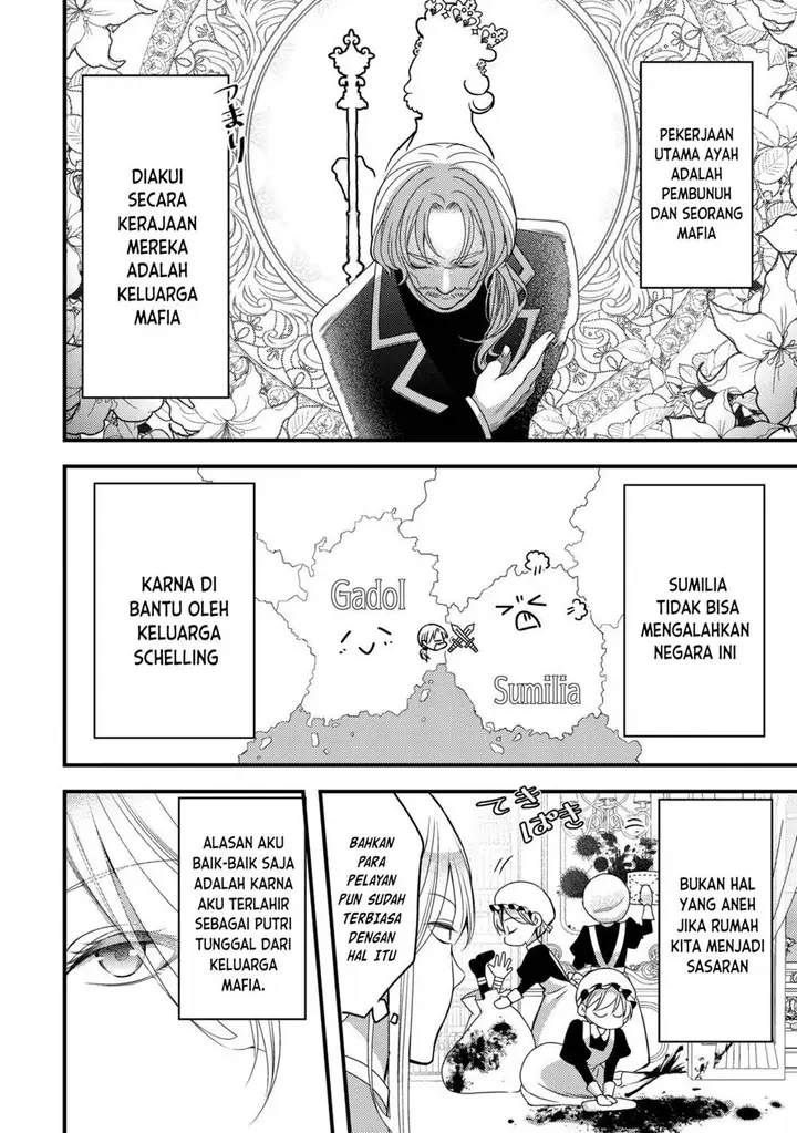 image-komik-tensei-shita-onna-mafia-wa-isekai-de-heibon-ni-kurashitai-asashin-ikka-no-hakushaku-reijou-desu-ga-denshi-to-akuma-na-danchou-ga-tsukimatottekimasu-chapter-1-8/30